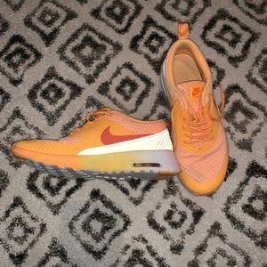 Orange Nike air max Thea tennis shoes